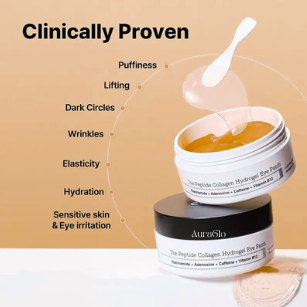 The Peptide Collagen Hydrogel Eye Patch (60 patches/Pack) | For Puffy Eyes, Dark Circles, Eye Bags, Wrinkles and Fine Lines